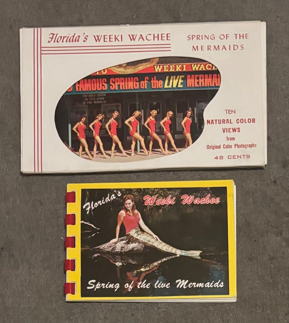 Weeki Wachee Spring Florida Vintage Souvenir Postcard Pack & Mini Album Weeki Wachee Spring Florida Vintage Souvenir Postcard Pack & Mini Album