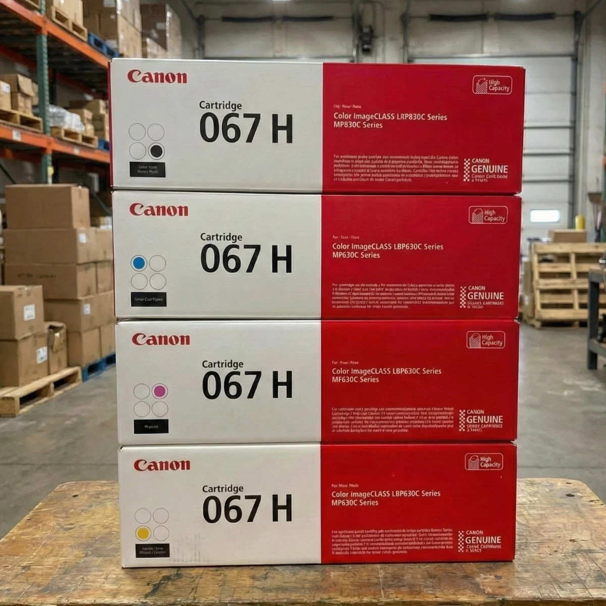 Canon 067H Toner 4-Pack | Black Cyan Magenta Yellow | For MF656Cdw LBP632Cdw