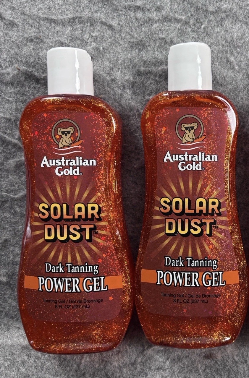 Australian Gold Solar Dust Tanning Gel – 2-Pack (8 oz) Golden Shimmer Non-Greasy Australian Gold Solar Dust Tanning Gel – 2-Pack (8 oz) Golden Shimmer Non-Greasy