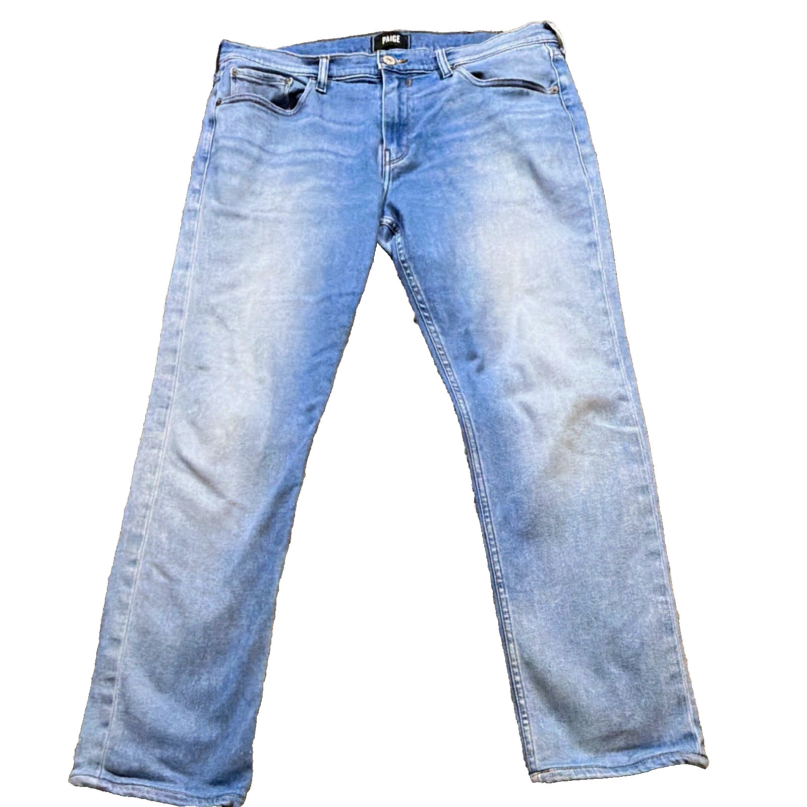 PAIGE Federal Jeans Mens Sz 34 Meas 34x27 Nielson Blue Denim Slim Straight