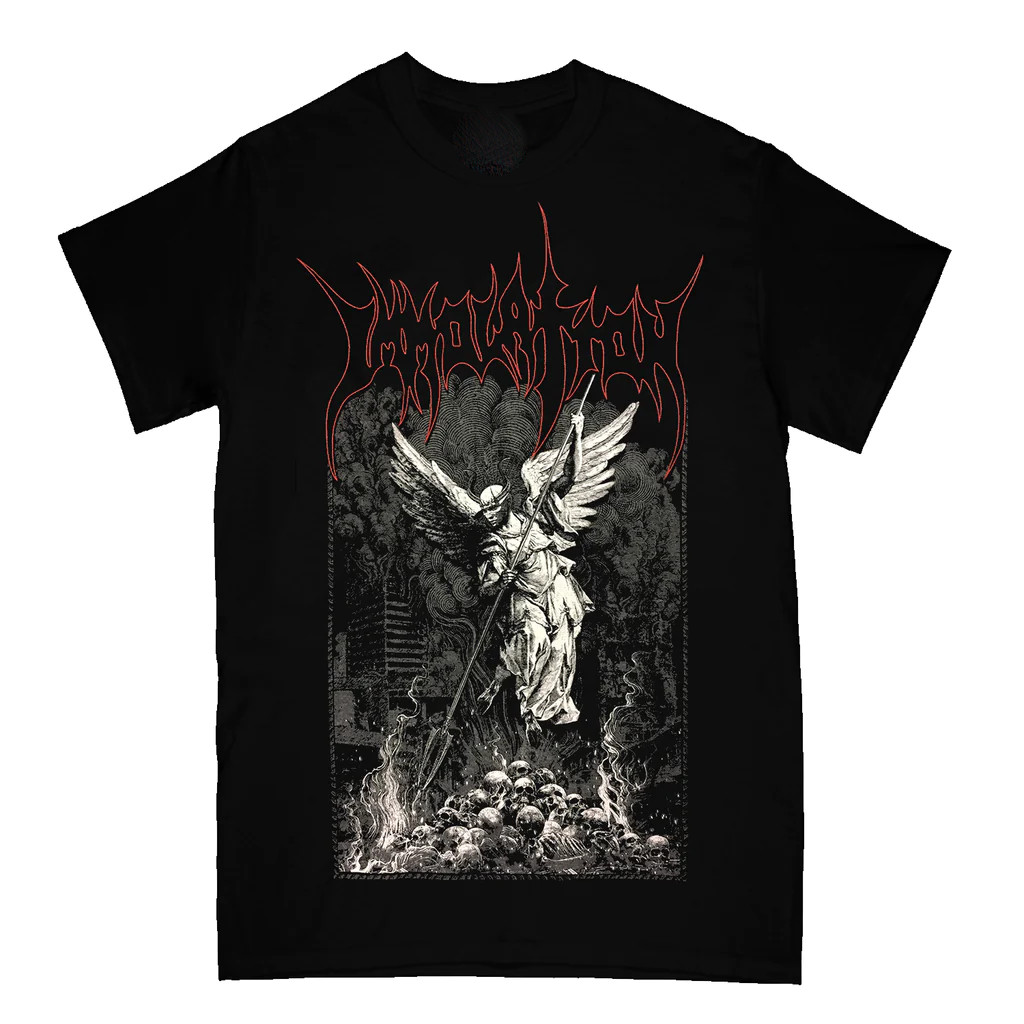 Vintage Immolation Band Eagle Skull Heavy Cotton Black S-5XL Shirt