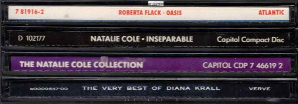 NATALIE COLE Inseparable+Collection DIANA KRALL VBO ROBERTA FLACK Oasis LOT OF 3