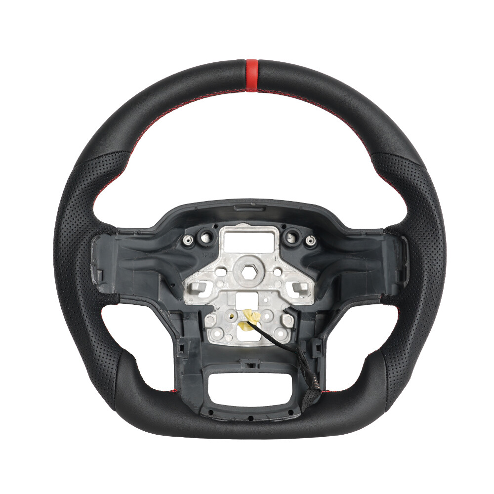 Full Leather Sport Steering Wheel For Ford F150 2021-2026 with Heated Manual Full Leather Sport Steering Wheel For Ford F150 2021-2026 with Heated Manual