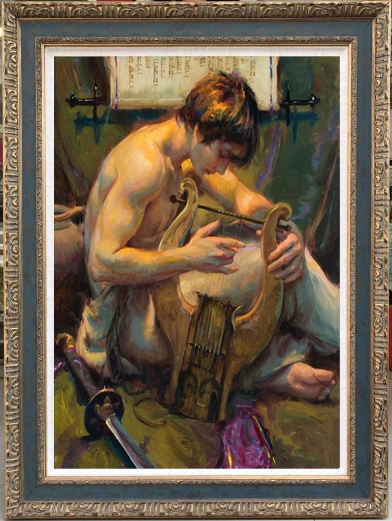 Hand Painted Oil Painting art Impressionism young male Nude On Canvas 24\ Hand Painted Oil Painting art Impressionism young male Nude On Canvas 24\