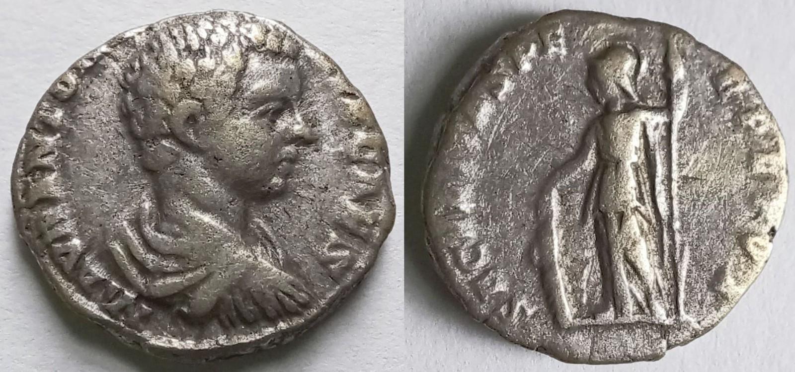 Caracalla Caesar AR Denarius 196-198 AD SECVRITAS PERPETVA RIC 330 Roman coin