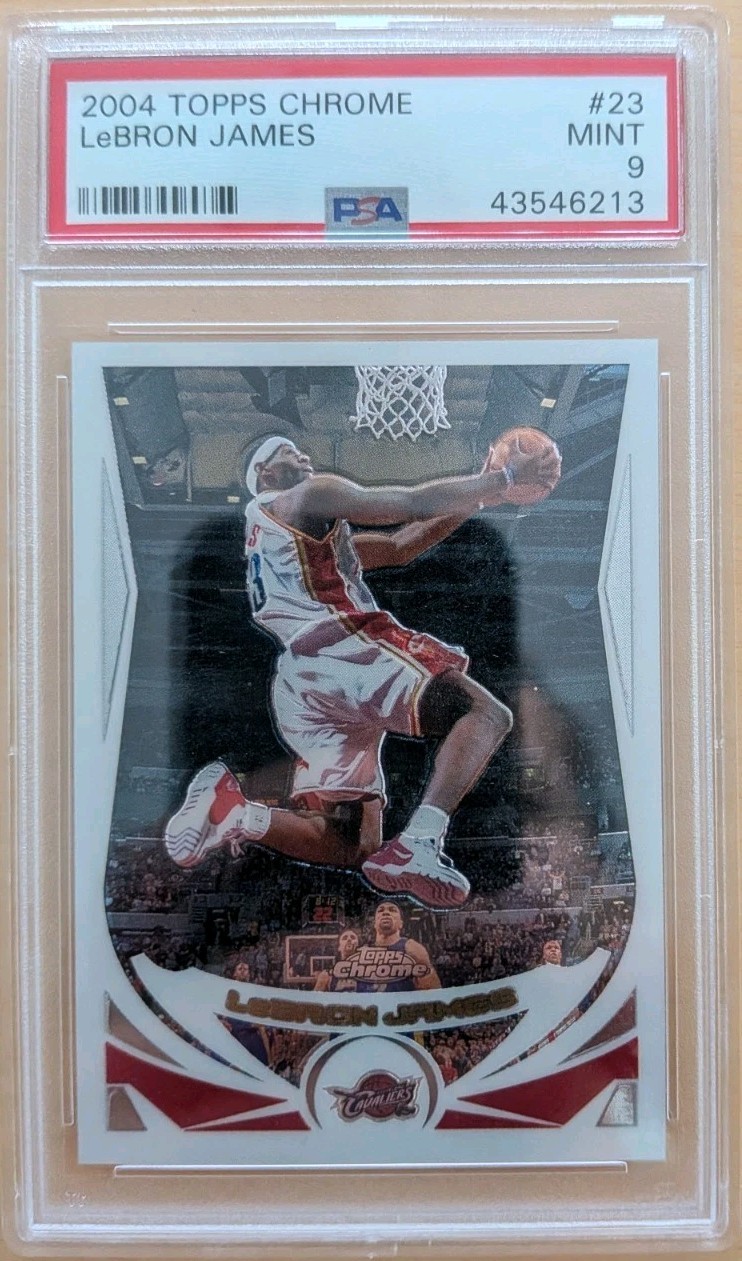 2004-05 Topps CHROME LEBRON JAMES # 23 PSA 9 MINT 2004-05 Topps CHROME LEBRON JAMES # 23 PSA 9 MINT