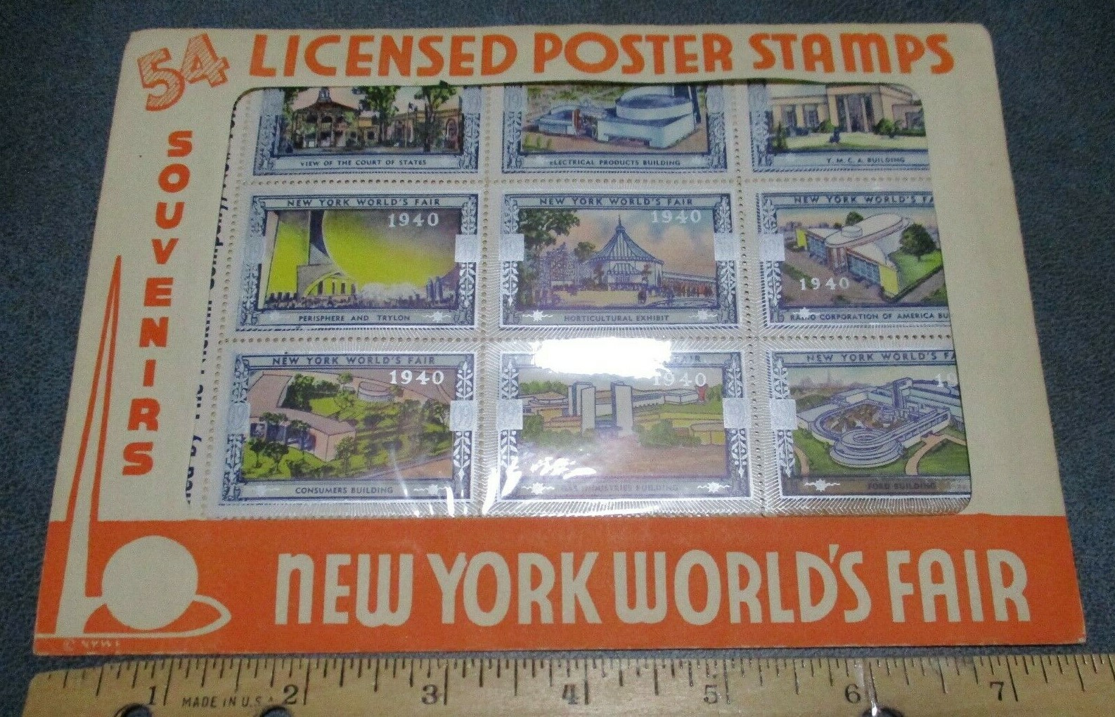 1940 New York World\'s Fair 54 Officially Licensed Poster Stamps NYC NYWF Unused 1940 New York World\'s Fair 54 Officially Licensed Poster Stamps NYC NYWF Unused