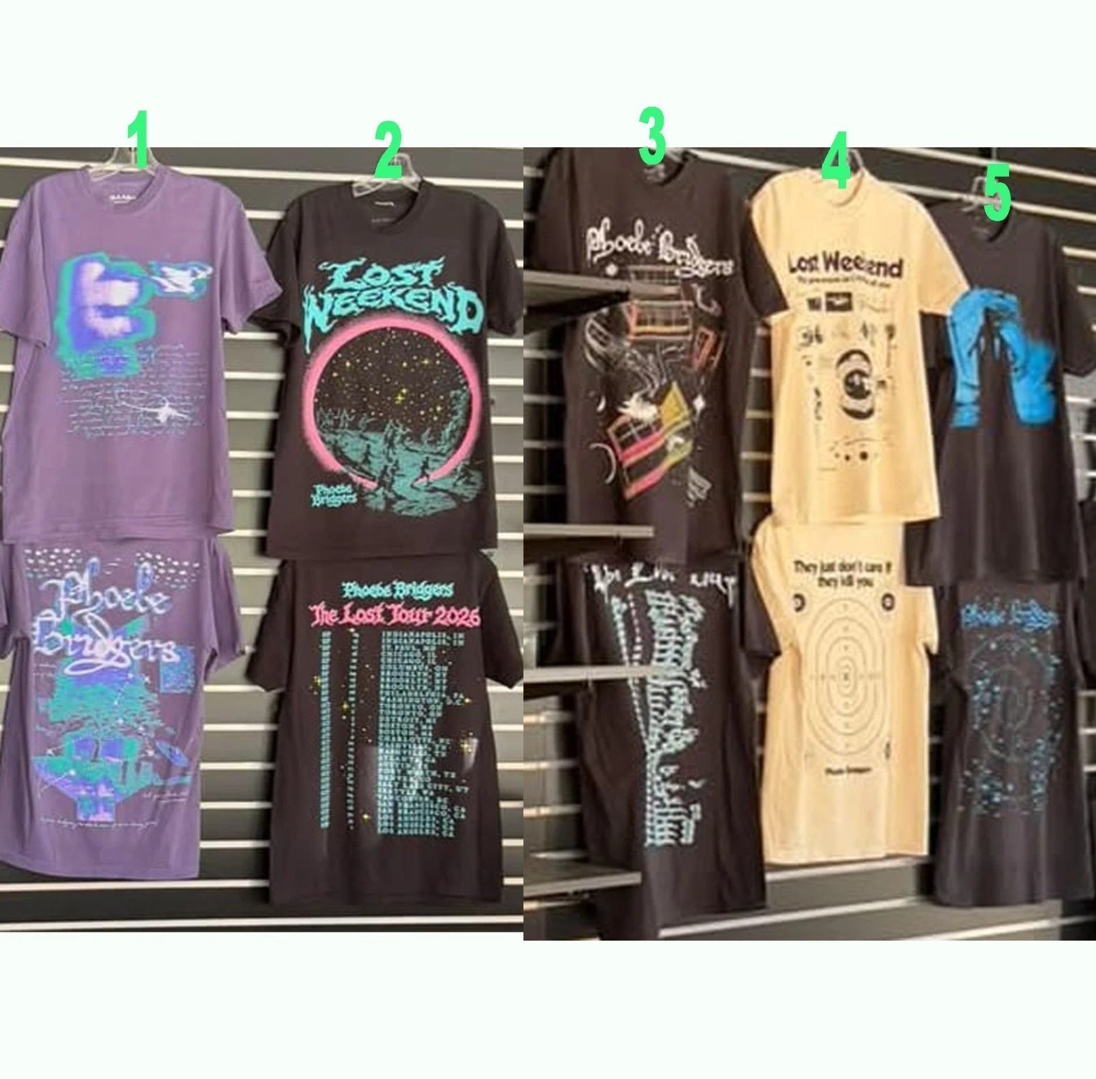 Phoebe Bridgers Merch The Lost Tour 2026 T-Shirt Reprint 