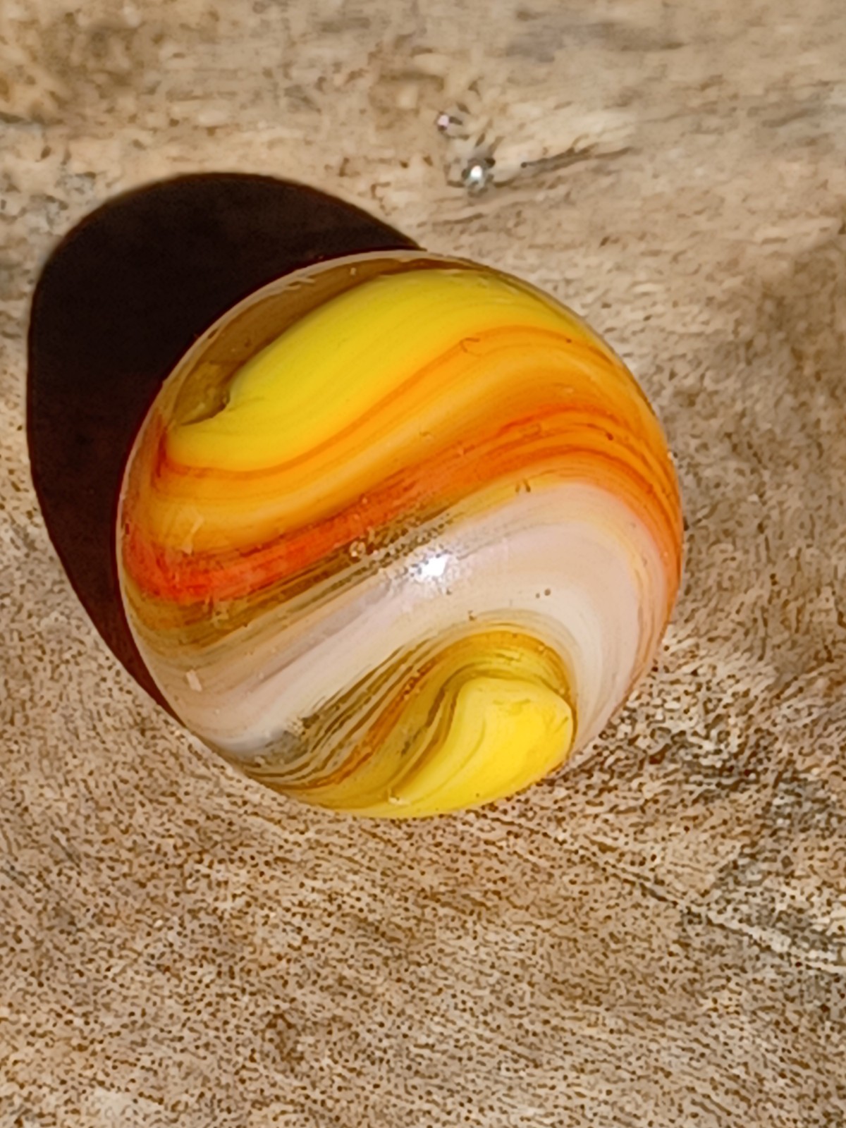 .63 Akro Rare Orange Wet Mint Popeye Marble. Deep reddish line embedded inside. .63 Akro Rare Orange Wet Mint Popeye Marble. Deep reddish line embedded inside.