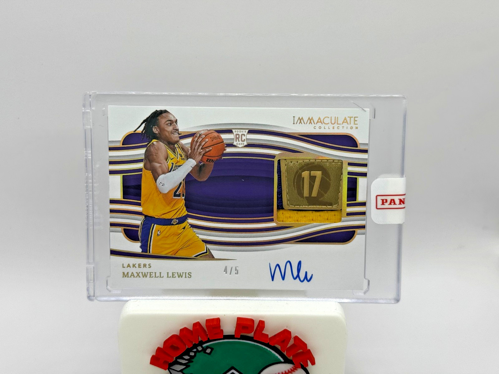 2023-24 Immaculate Los Angeles Lakers Championship Tags Maxwell Lewis RC Auto /5