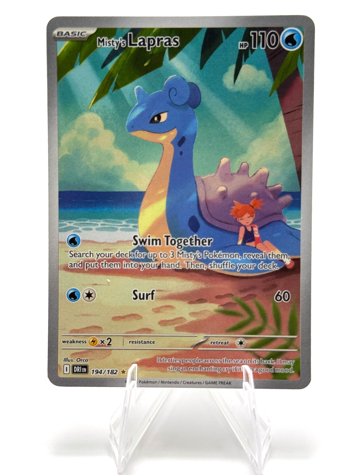 Pokemon Misty\'s Lapras Illustration Rare Destined Rivals 194/182