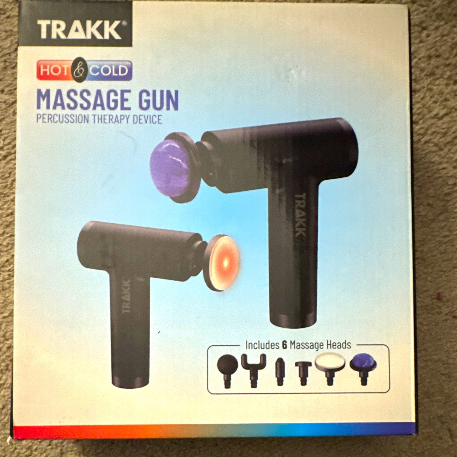 TRAKK Hot & Cold Percussion Massage Gun Rechargeable (missing a piece)