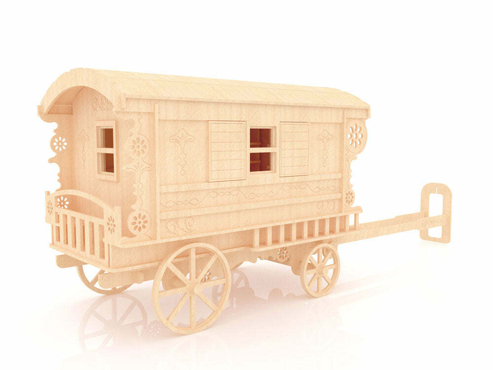 Beautiful Burton Gypsy Wagon 3D Model