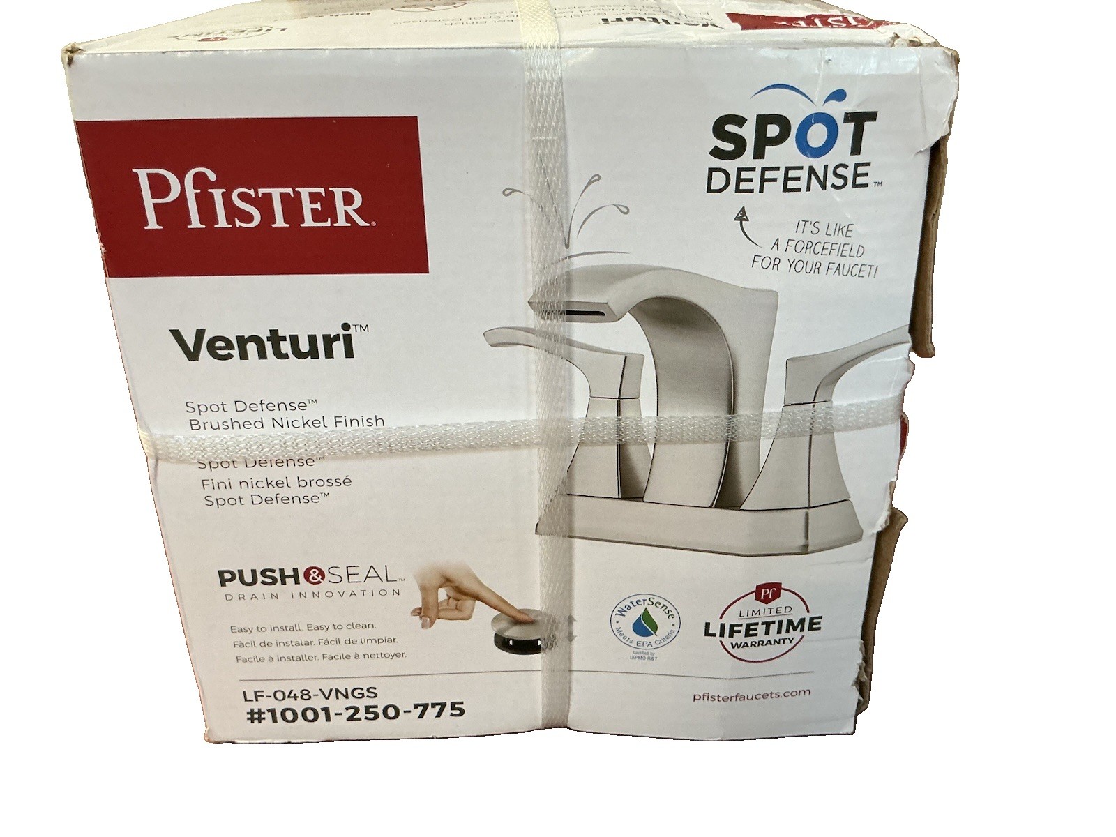 NEW Pfister Venturi Brushed Nickel 2-Handle Bathroom Faucet w/Drain B285