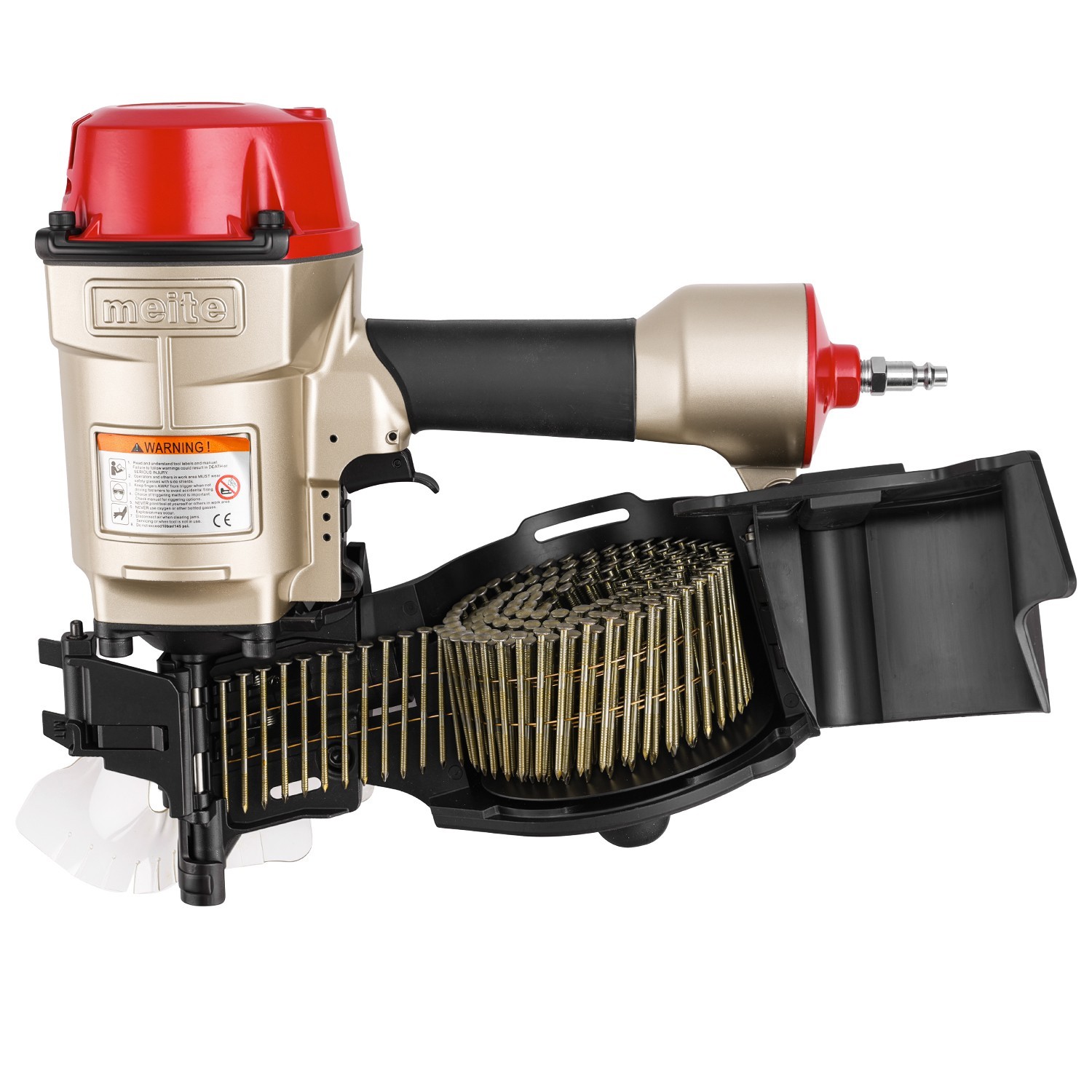 meite CN70B Coil Nailer Pneumatic Nail Gun for 15 Degree 1-3/4\ meite CN70B Coil Nailer Pneumatic Nail Gun for 15 Degree 1-3/4\