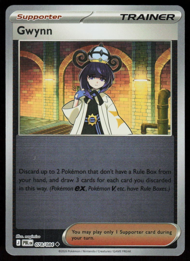 Gwynn 078/084 Uncommon Pitch Black Pokemon Reverse Holo Near Mint