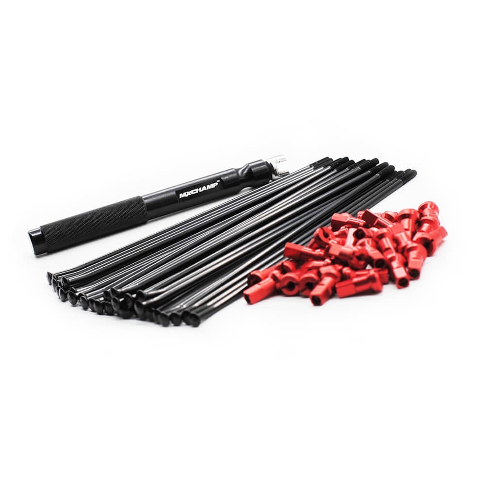 MXCHAMP Black Stainless Spoke & Multiple Color Nipple Kits for Honda CRF CR XR