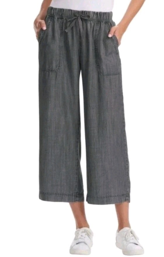 SPLENDID LADIES' WIDE LEG CROP PANT, 100% LYOCELL SPLENDID LADIES' WIDE LEG CROP PANT, 100% LYOCELL