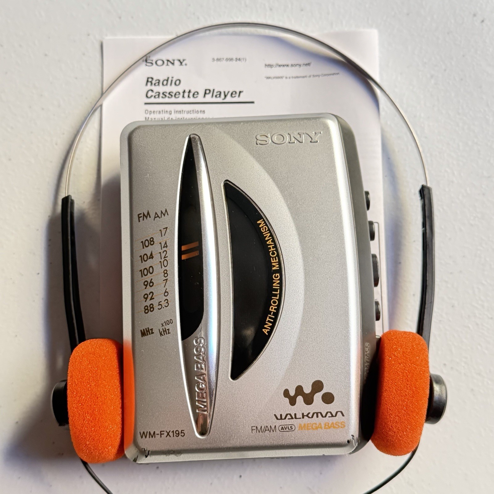 SONY Walkman WM-FX195 Cassette Player & AM/FM Radio- New Belt - Reconditioned