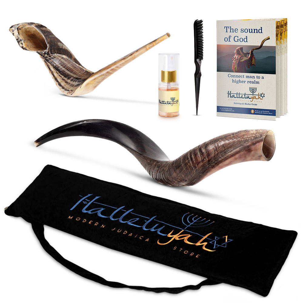 HalleluYAH Yemenite kudu Shofar From Israel Plus Free Bonus Ram Horn