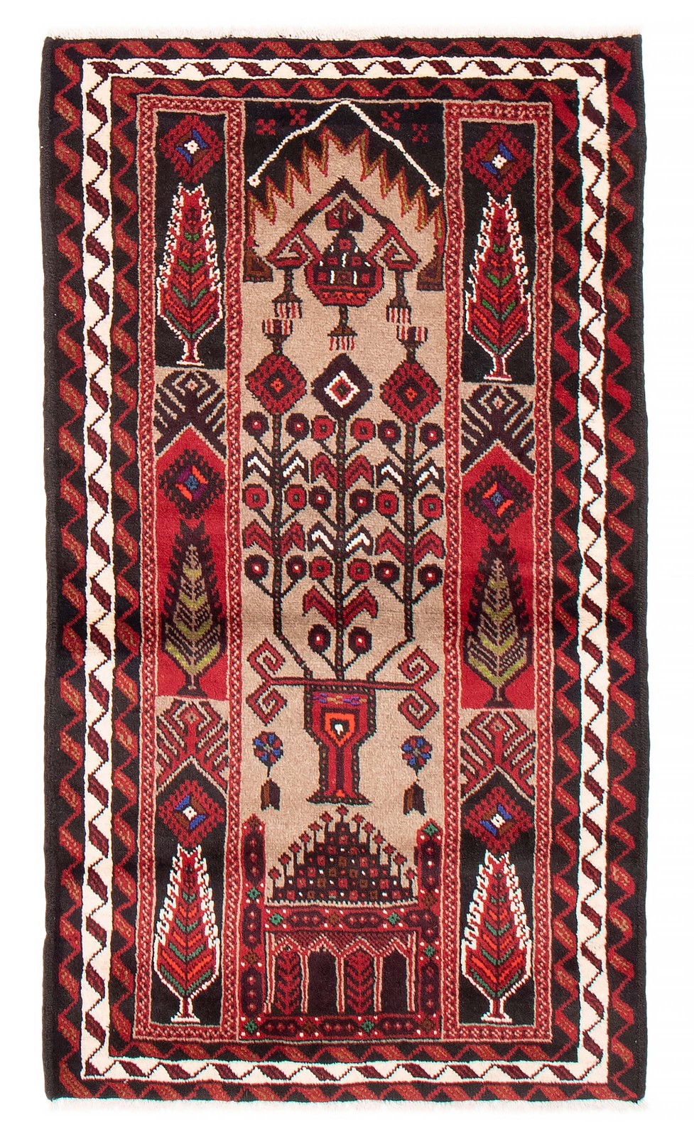 Vintage Traditional Hand-Knotted Area Rug 3'3