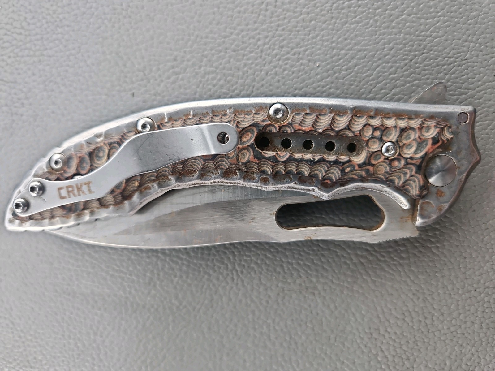 CRKT Fossil Ikoma Design 5470 Frame Lock Folding Pocket Knife