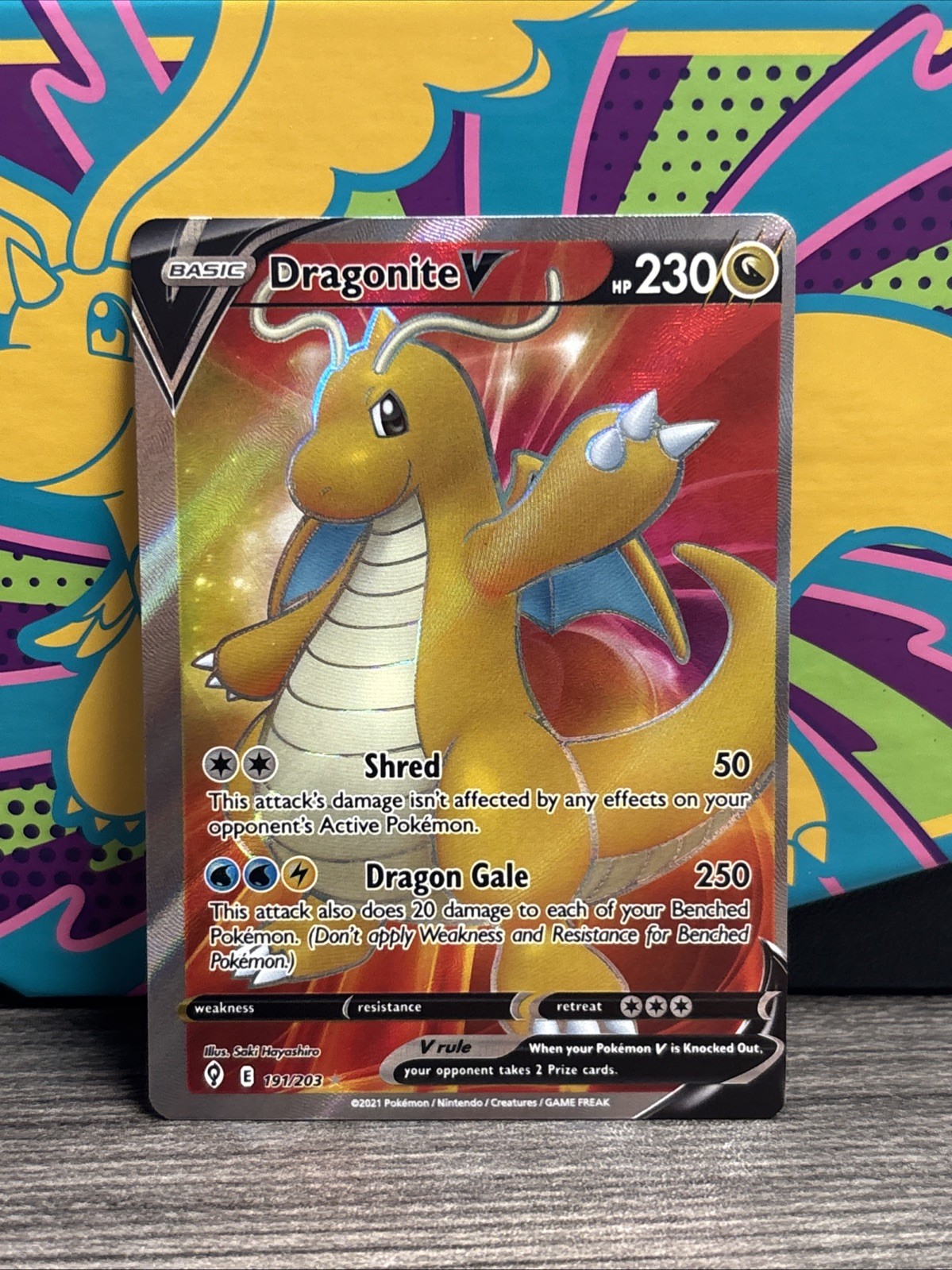 Dragonite V (Full Art) 191/203 SWSH07: Evolving Skies Holo Dragonite V (Full Art) 191/203 SWSH07: Evolving Skies Holo