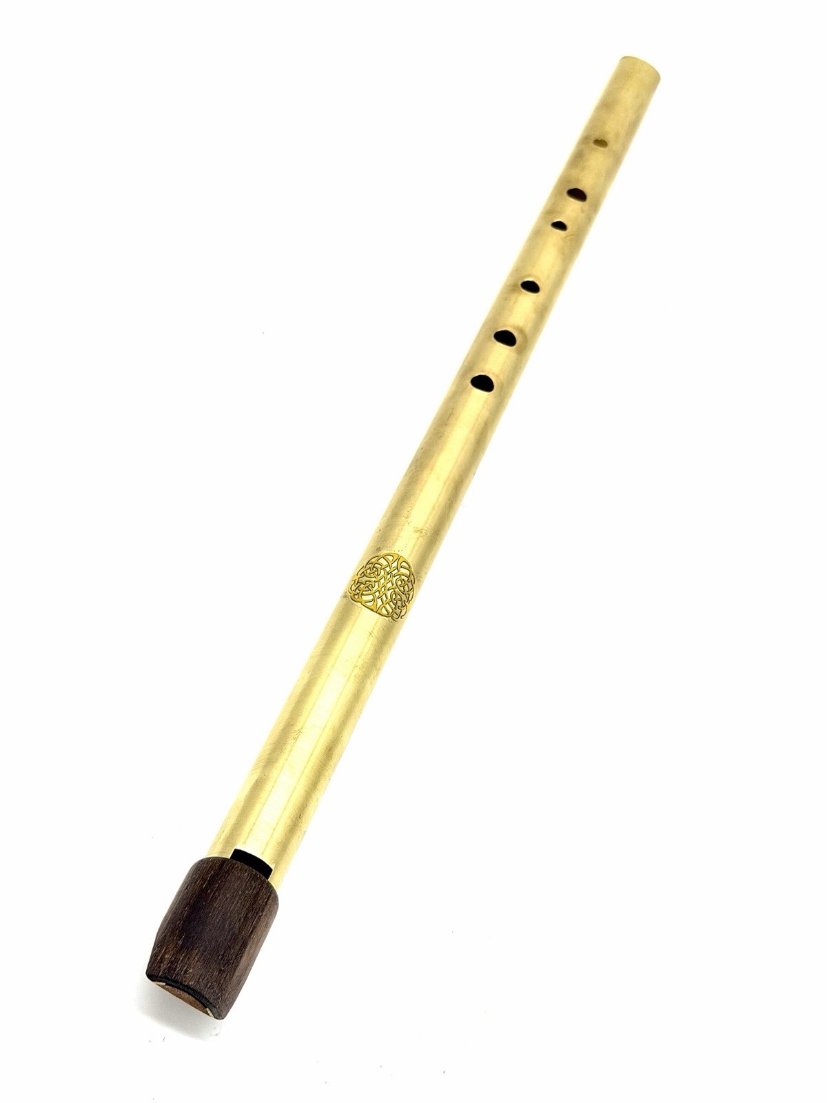 Signature Series Brass & Stabilized Maple Low D Irish Whistle  Nick Metcalf
