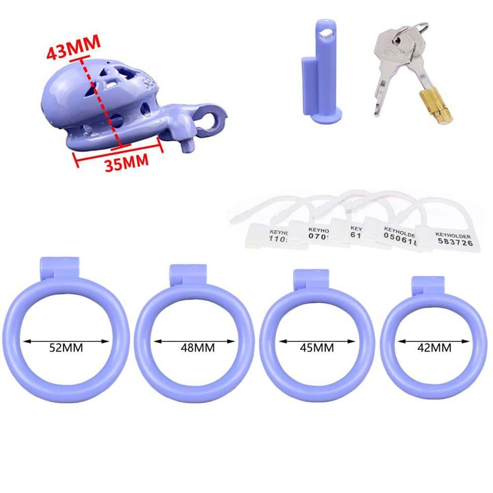 Small Chastity Cage Lightweight  Resin Chastity Device with 4 Different SizeRing