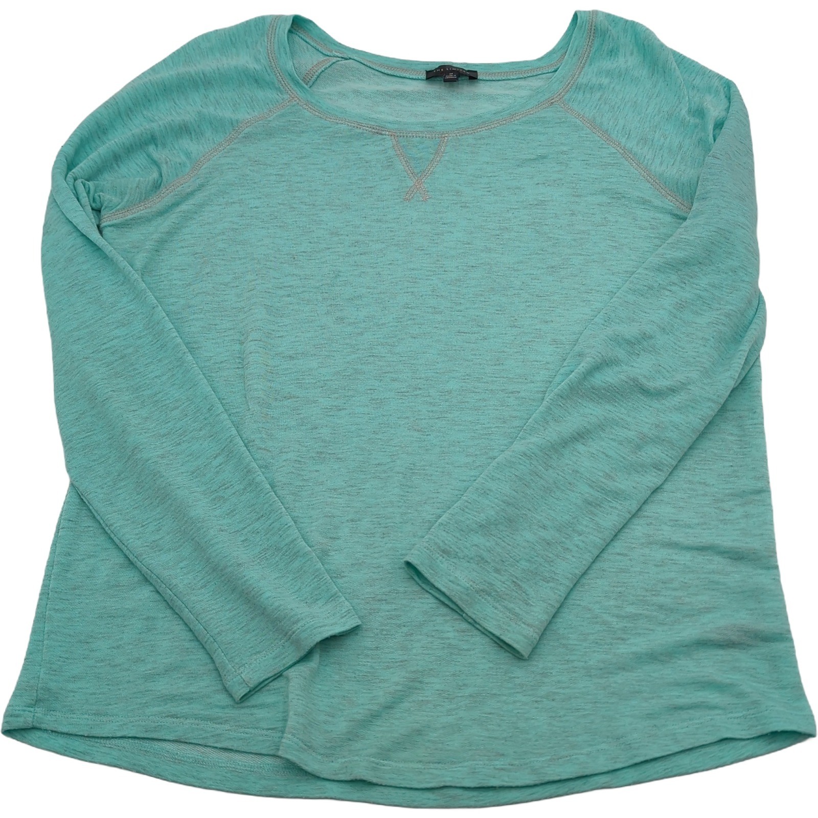 The Limited Womens Aqua Heather Raglan Long Sleeve Top Crew Neck Size M The Limited Womens Aqua Heather Raglan Long Sleeve Top Crew Neck Size M