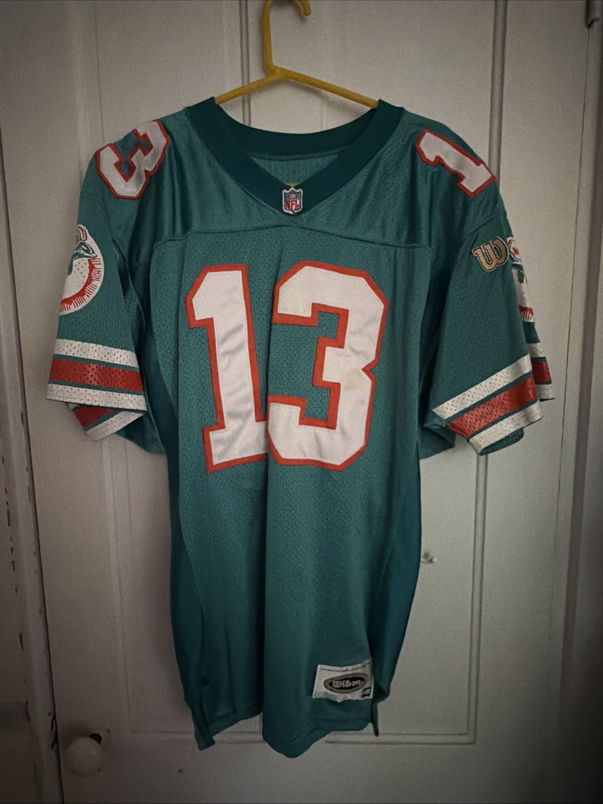 Vintage Miami Dolphins Jersey Mens 48 NFL Dan Marino Wilson Authentic Sewn EUC Vintage Miami Dolphins Jersey Mens 48 NFL Dan Marino Wilson Authentic Sewn EUC