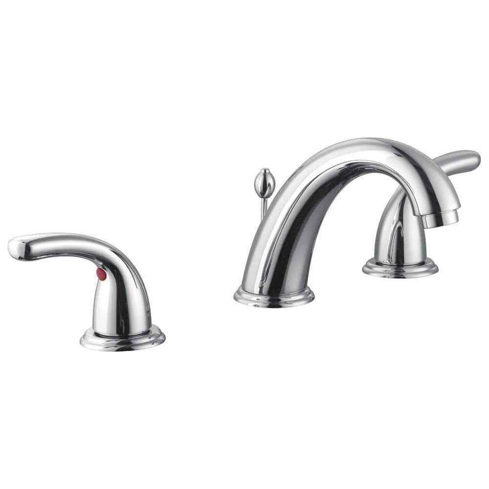 NEW Glacier Bay Builders 8 in. Widespread Double-Handle High-Arc Bathroom Faucet NEW Glacier Bay Builders 8 in. Widespread Double-Handle High-Arc Bathroom Faucet