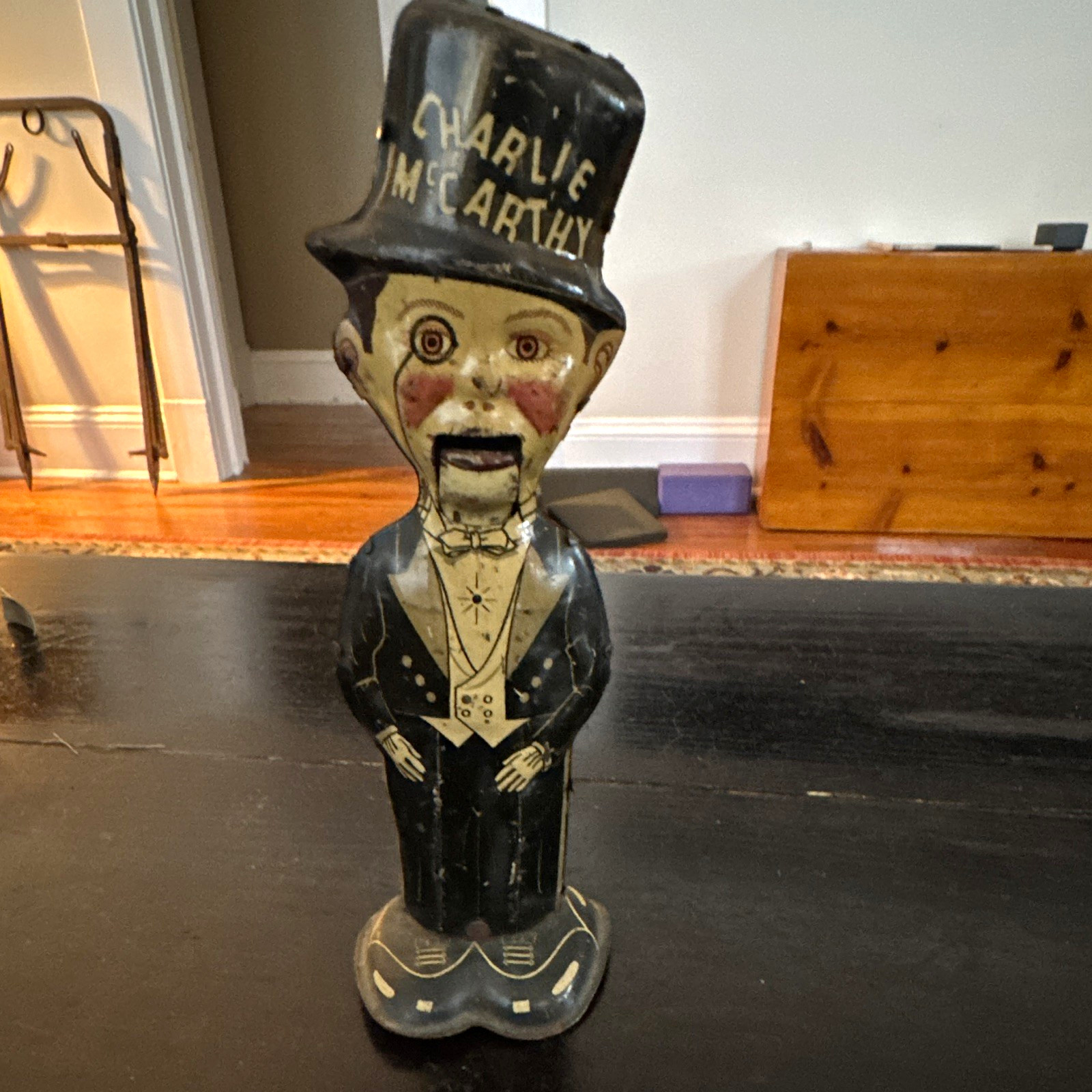 Vintage 1930s Louis Marx & Co. Charlie McCarthy Tin Toy Ventriloquist Figure