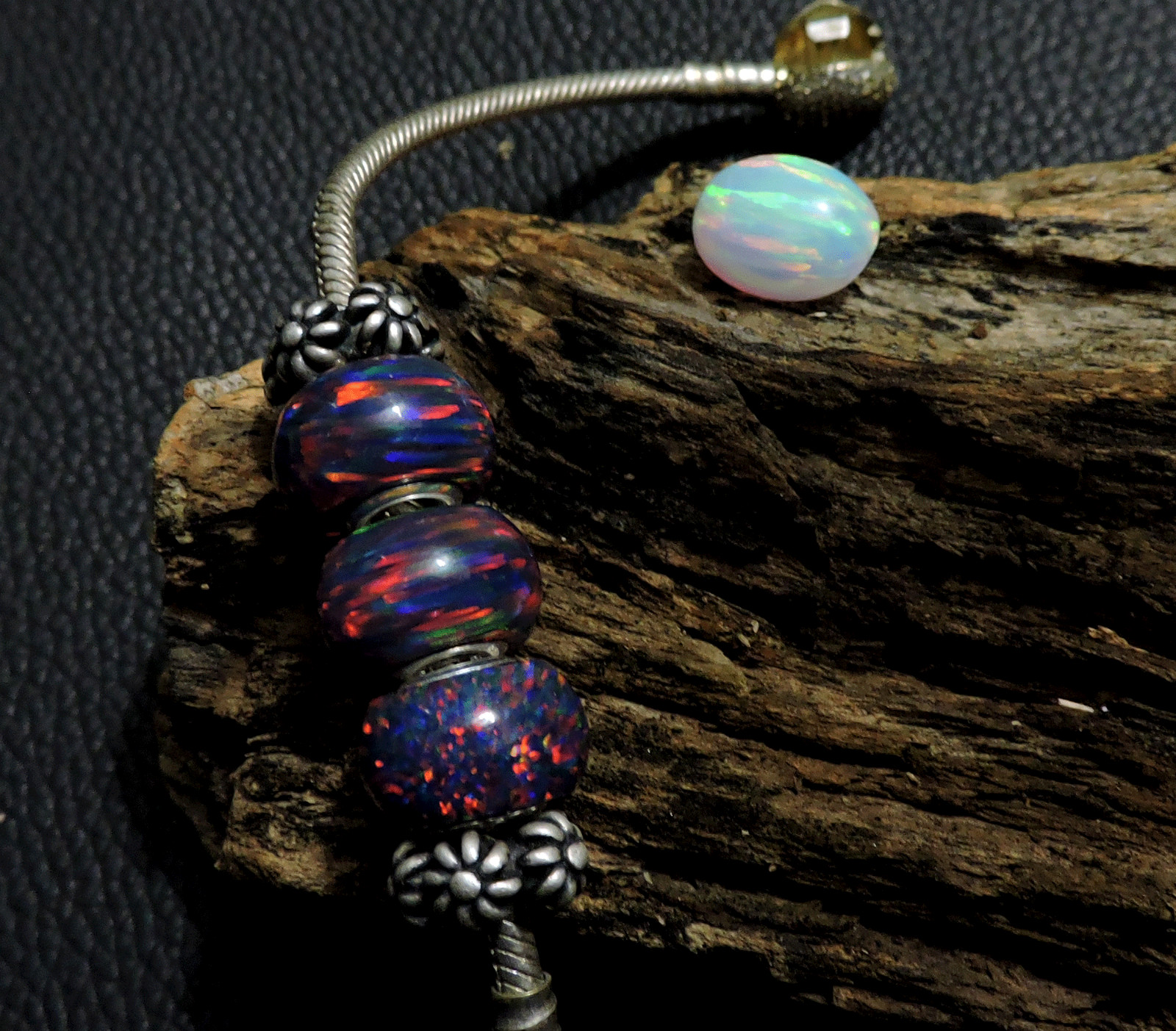 1 Pcs Sparkle Fire Opal Beads Big Hole Beads 14x8mm With 925 Silver Core Beads 1 Pcs Sparkle Fire Opal Beads Big Hole Beads 14x8mm With 925 Silver Core Beads