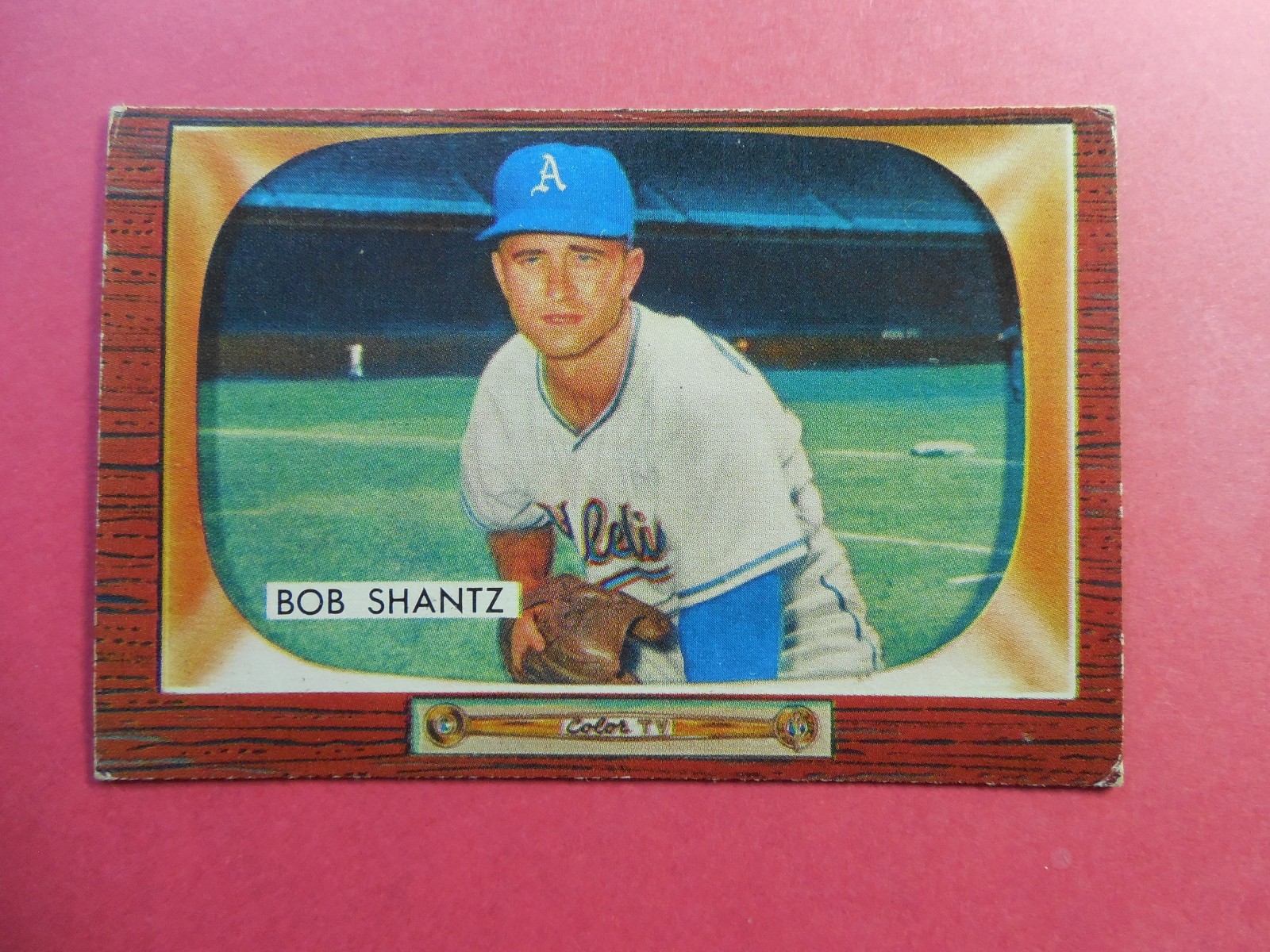 1955 BOWMAN BASEBALL CARD  BOB SHANTZ  #140-EXCELLENT
