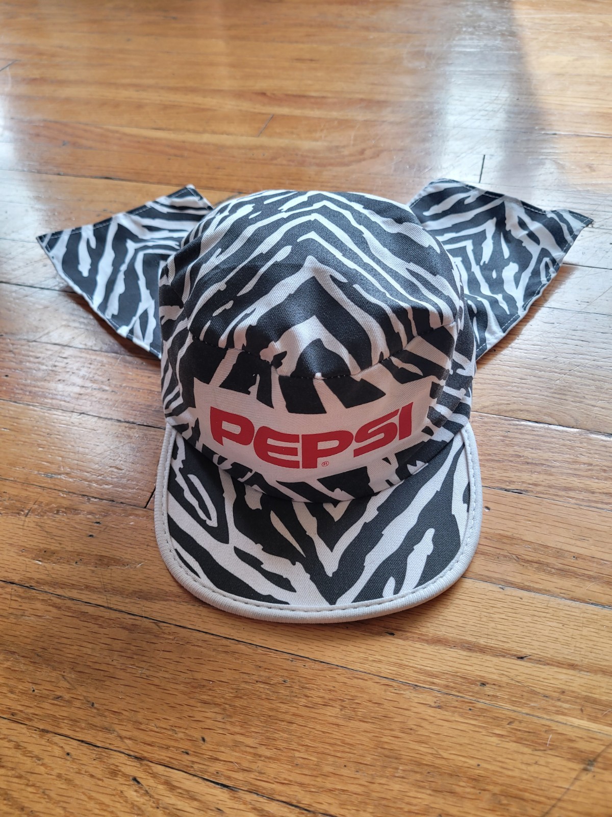 Vintage Pepsi Hat - Legionnaire\'s/Safari Flap - Zubaz Style Print - Employee Vintage Pepsi Hat - Legionnaire\'s/Safari Flap - Zubaz Style Print - Employee