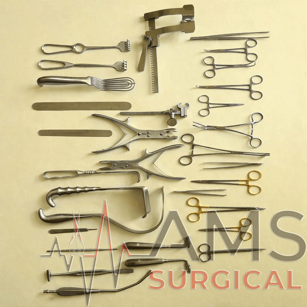 Open Thoracotomy Surgical Instruments Set of 35 Pcs