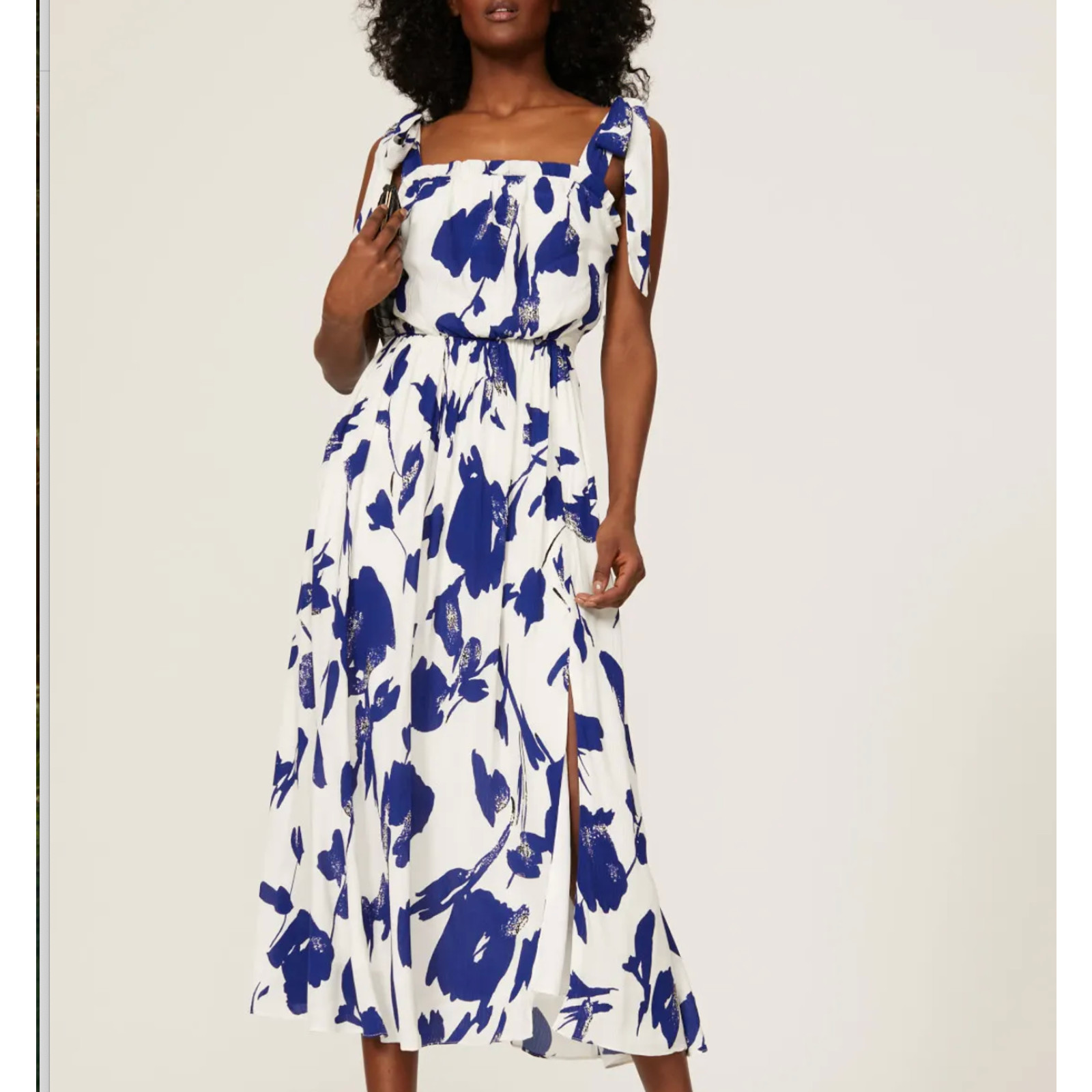 Jason Wu Floral Tiered Ruffle Midi Sundress Dress SIZE 2 Blue Designer $345