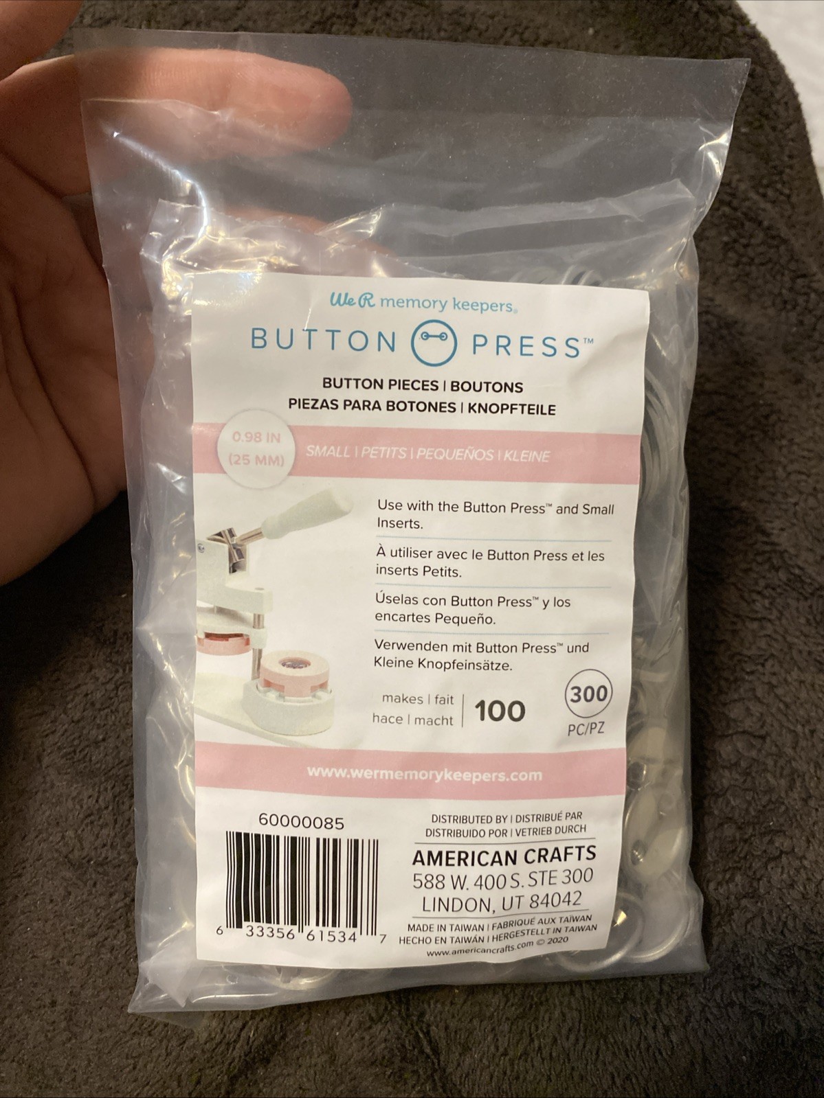 We R Button Press Refill 100 Pack Small 25mm, Create DIY Custom Buttons We R Button Press Refill 100 Pack Small 25mm, Create DIY Custom Buttons