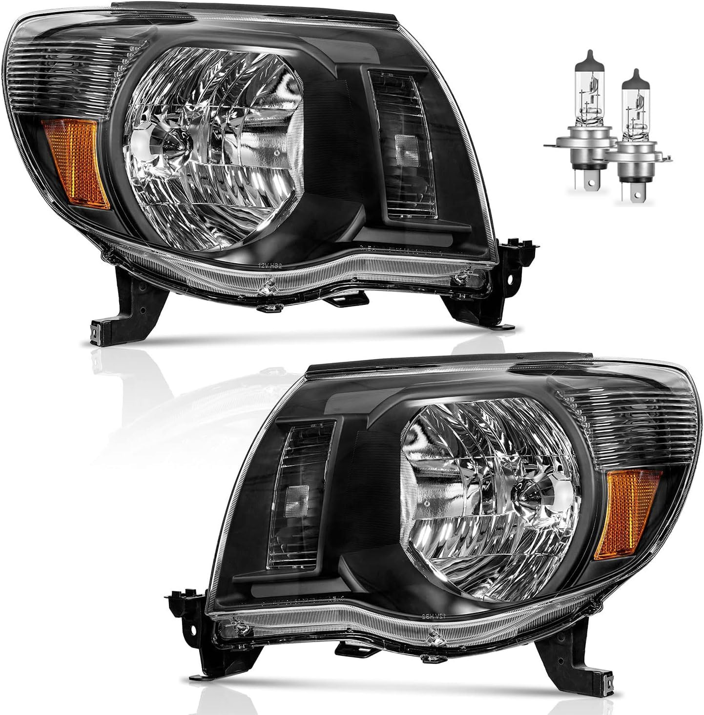 2005-2011 Toyota Tacoma Headlight Assembly Replacement Black Housing – Compatibl