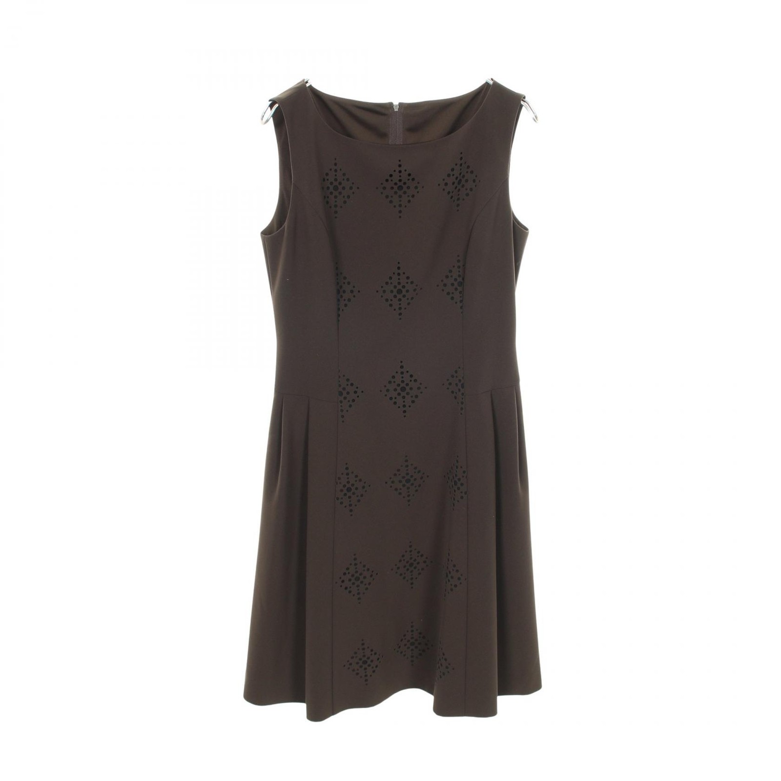 FOXEY NEW YORK Dress #40 sleeveless 31352 polyester Brown Used Women