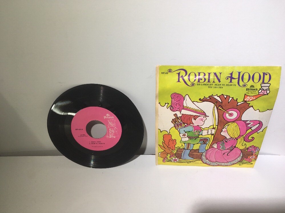 Rare Vintage MP-49A/B Robin Hood Mr. Pickwick Extended Play 45 Rpm Vinyl Record