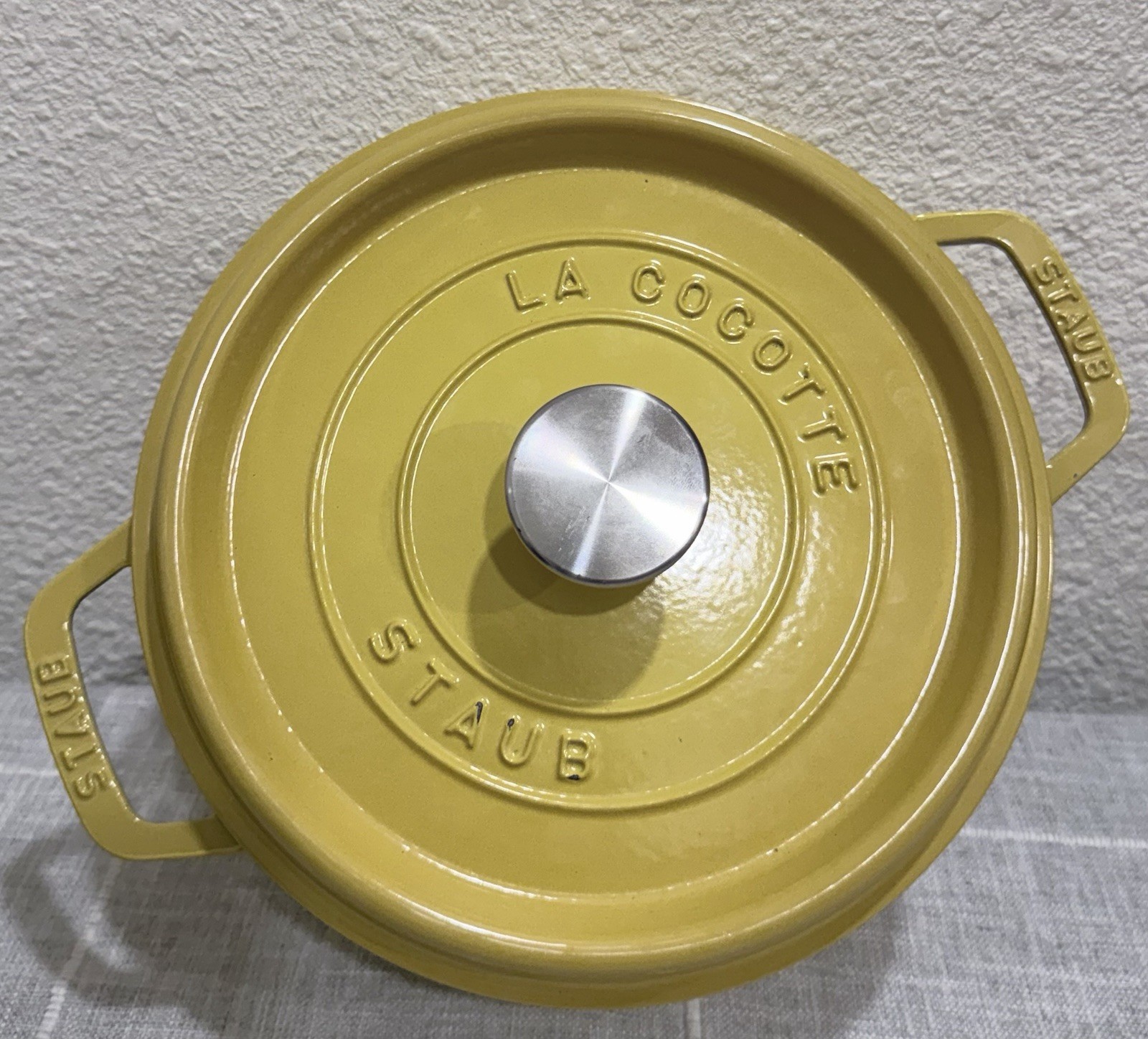 Staub Yellow La Cocotte 3.9 Qt Cast Iron Round Cocotte