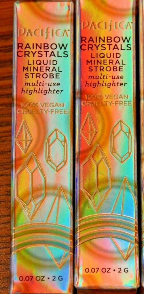 2X Pacifica Rainbow Crystals Liquid Mineral Strobe Highlighter Nebula 2X Pacifica Rainbow Crystals Liquid Mineral Strobe Highlighter Nebula