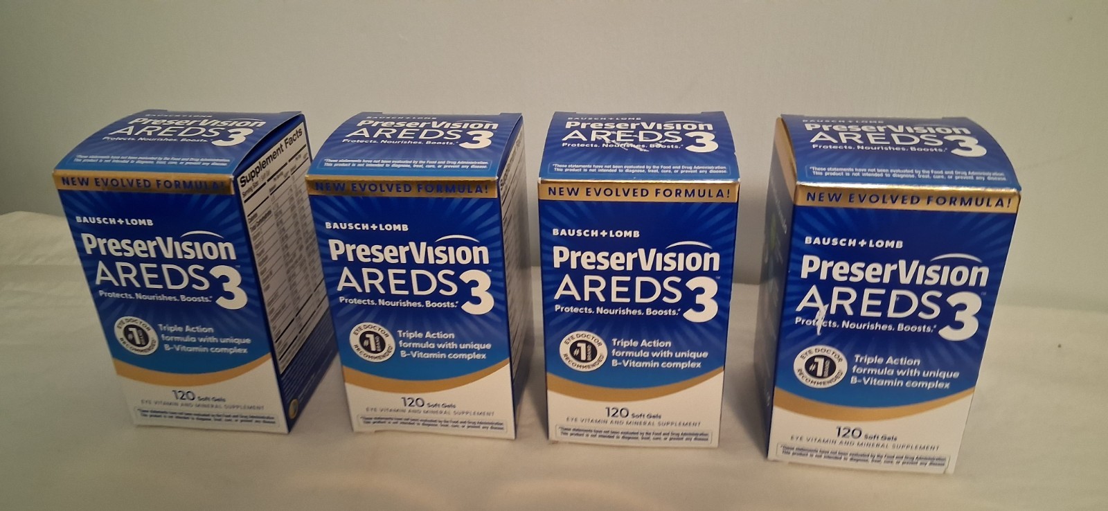 4 Pack Bausch Lomb PreserVision AREDS 3 Eye Supplement 480 Soft Gels 4 Pack Bausch Lomb PreserVision AREDS 3 Eye Supplement 480 Soft Gels