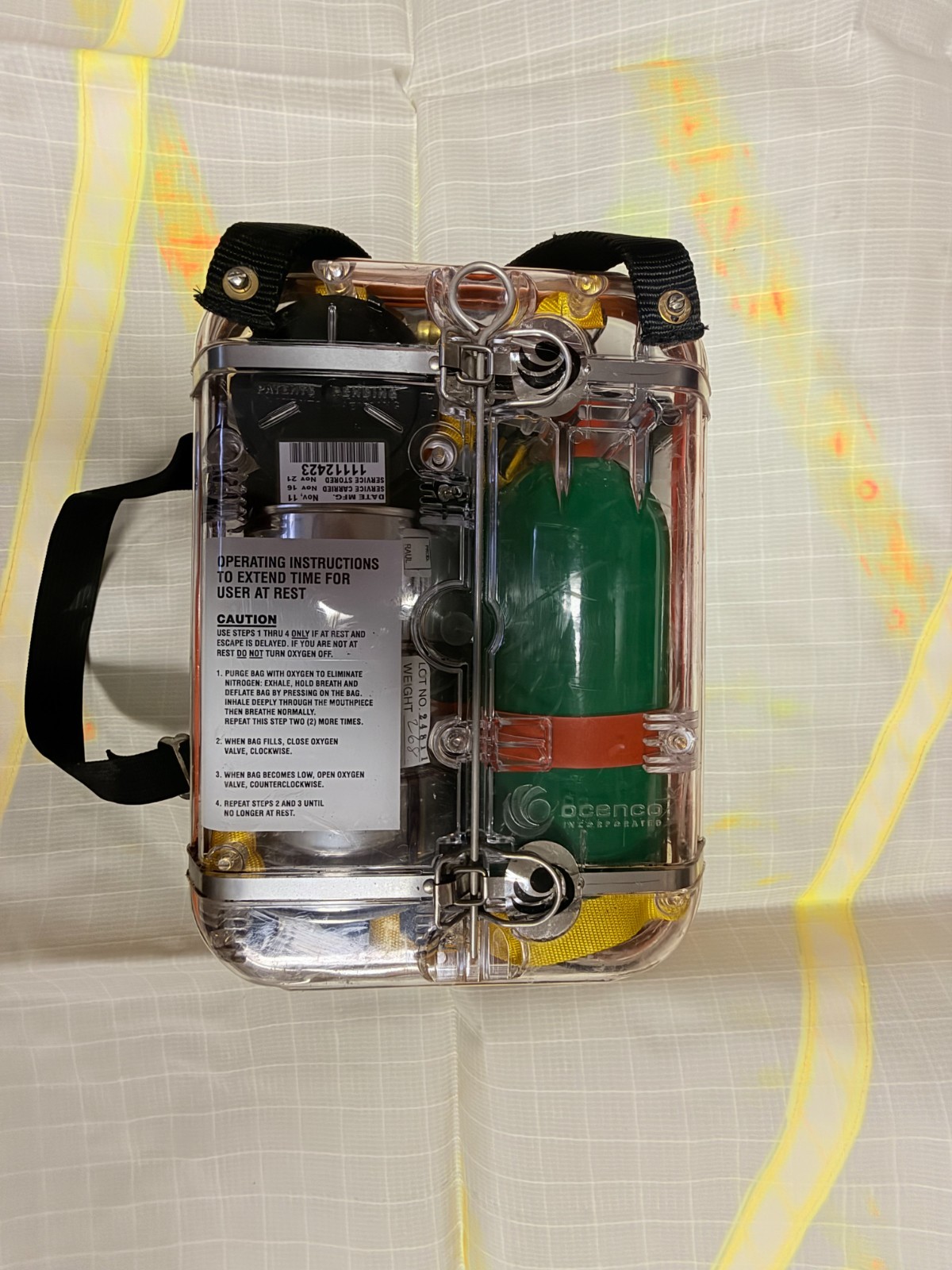 Genuine Ocenco EBA 6.5 Self-Contained Self-Rescuer (SCSR) Expired