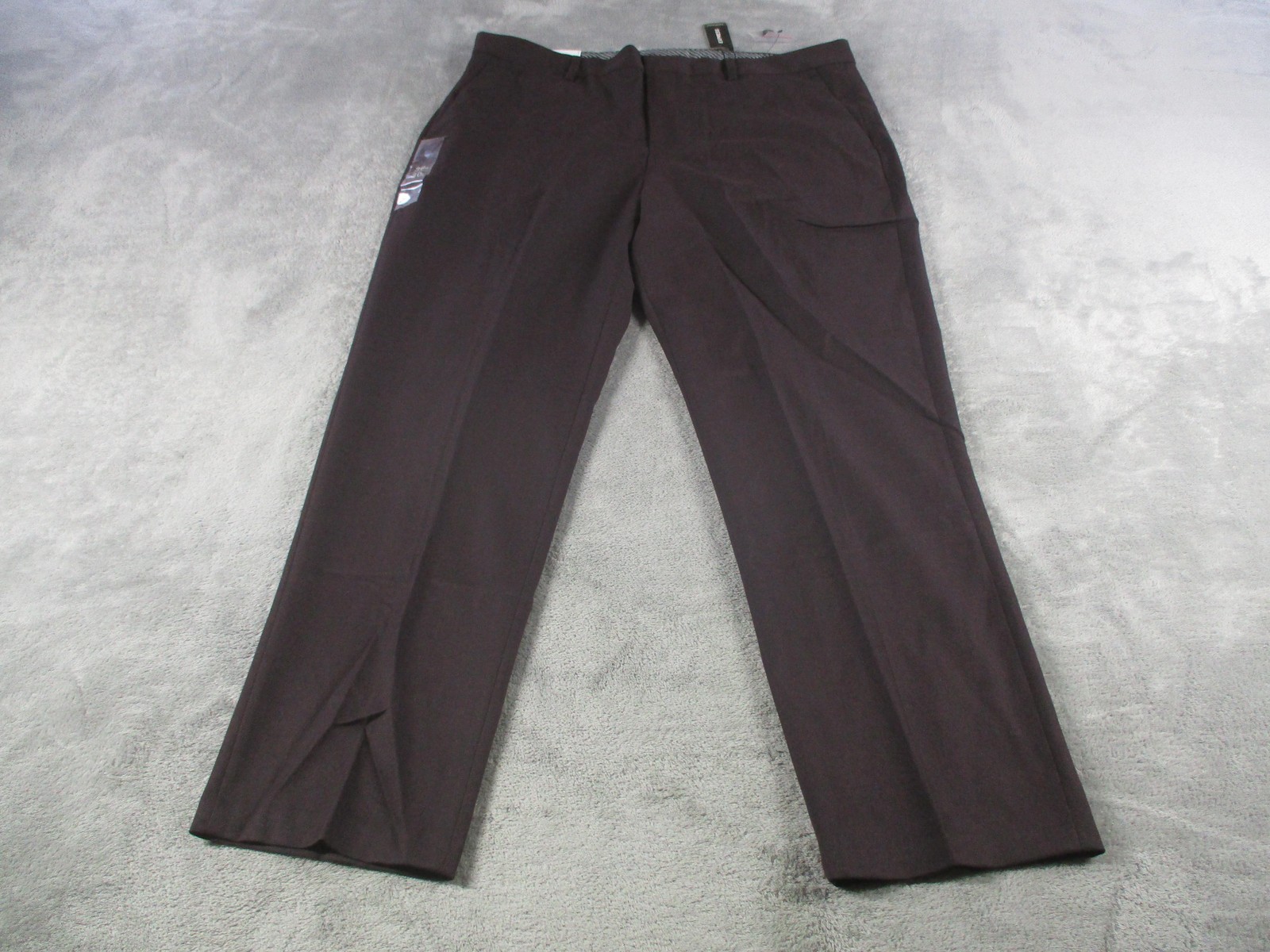 Express Dress Pants Mens 36x30 Brown Slim Stretch Wrinkle Resistant Business