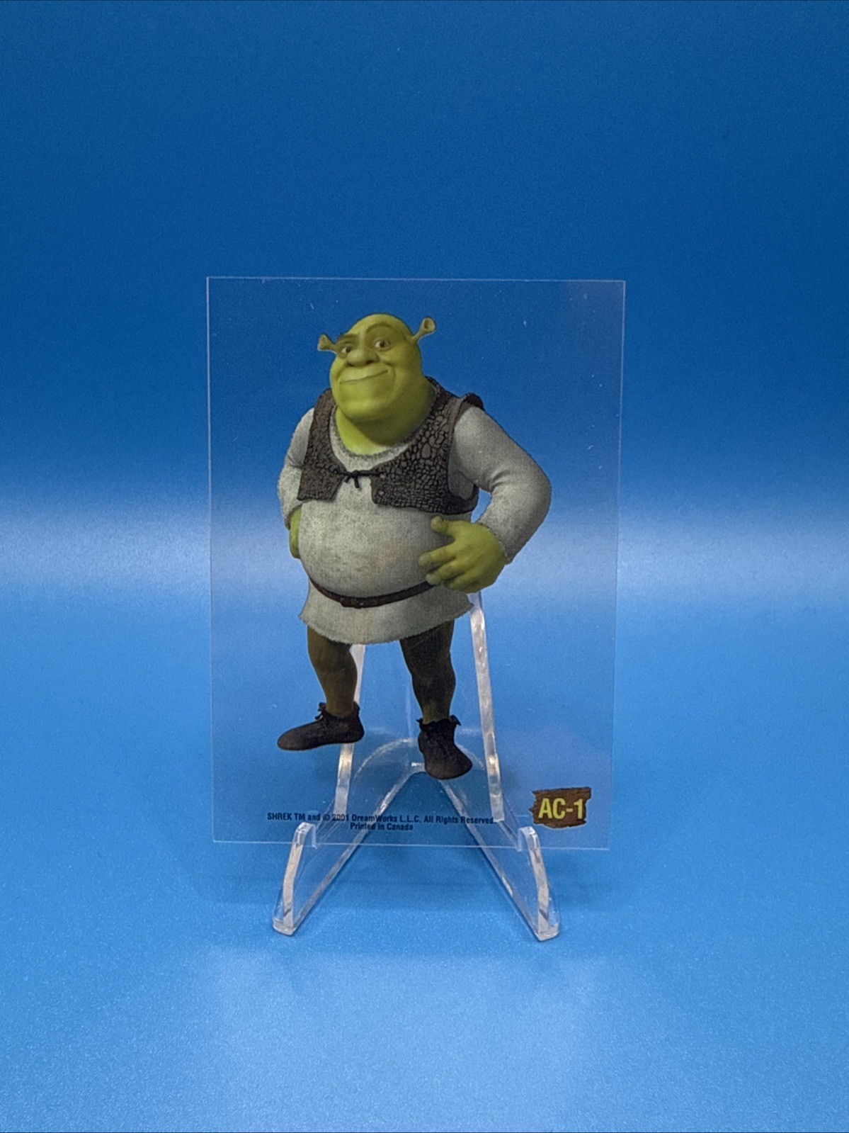 2001 Shrek Dart Flipcards Acetate Ac1  The Ogre( From The  Rookie Card Set )
