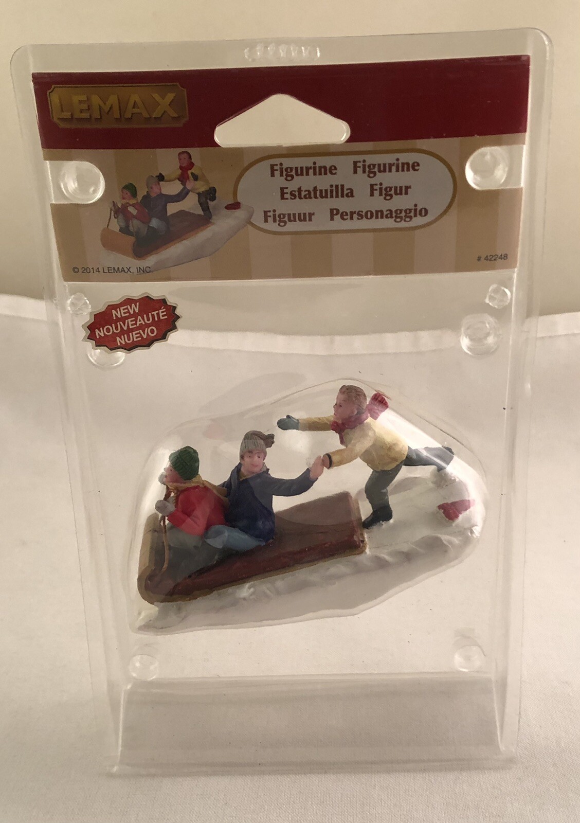 2014 Lemax Christmas Village Tobaggan Trouble Figurine 42248 2014 Lemax Christmas Village Tobaggan Trouble Figurine 42248