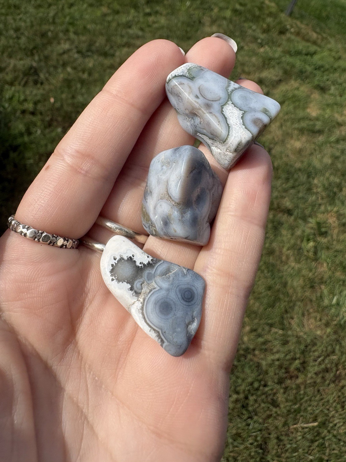 Sixth Vein Orbicular Ocean Jasper Set Sixth Vein Orbicular Ocean Jasper Set